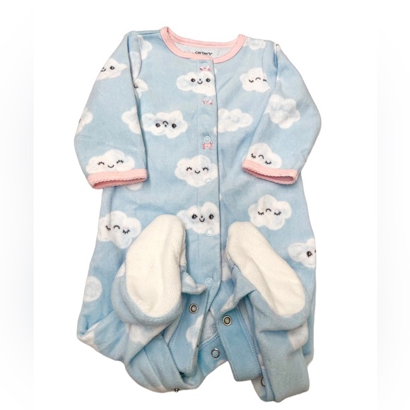 Carter’s - Clouds Footed Fleece Sleep and Play - 9 months - Picture 2 of 5